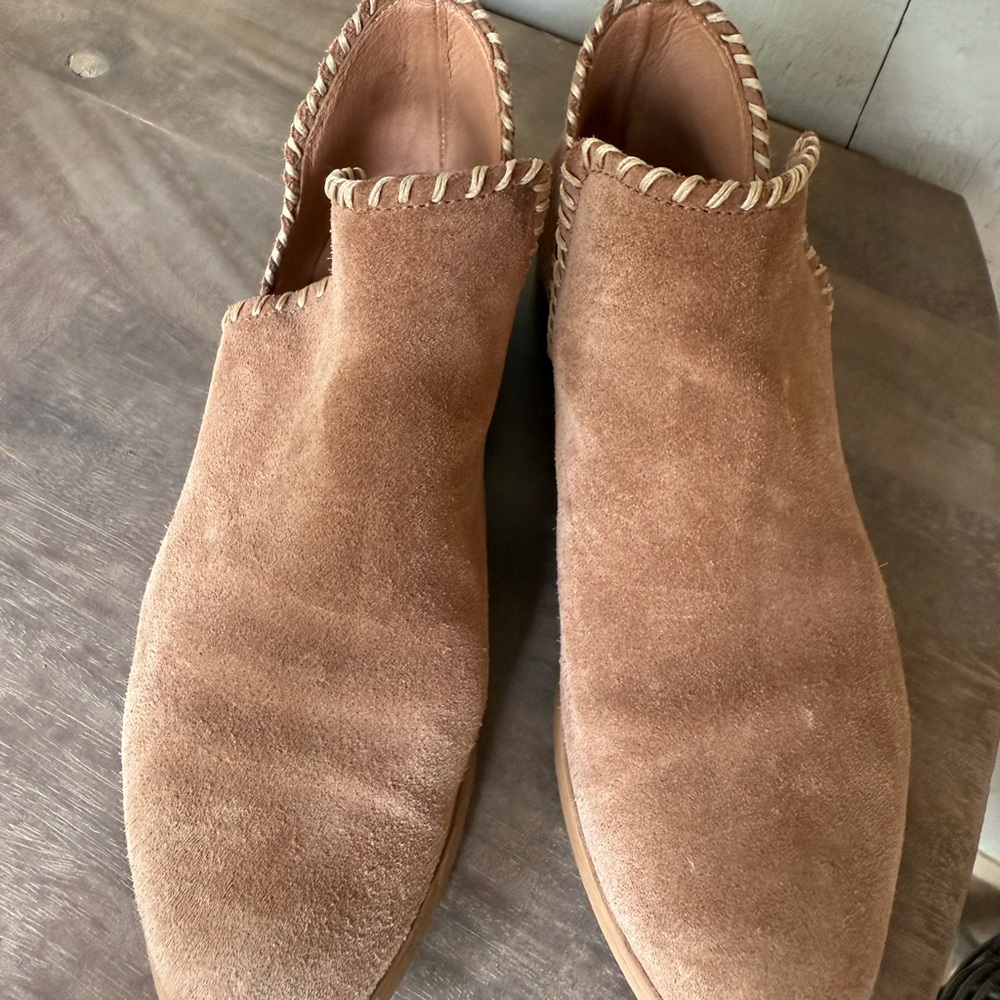 Garnet Hill Brown Suede Slip-Ons